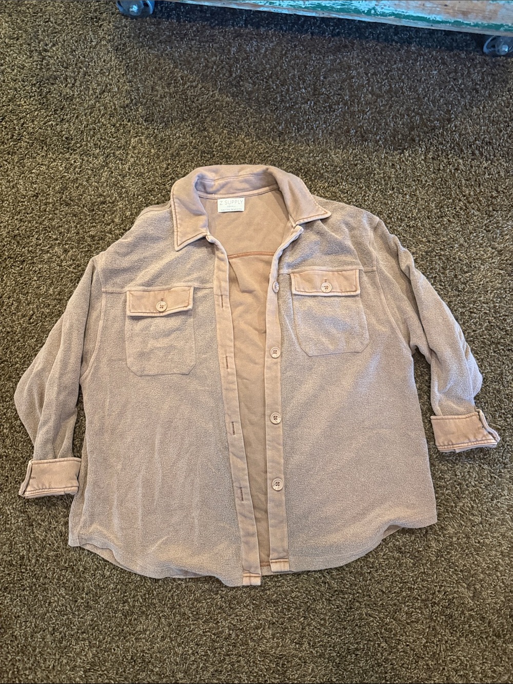 Z Supply women’s Button-Front shacket Shirt in brown